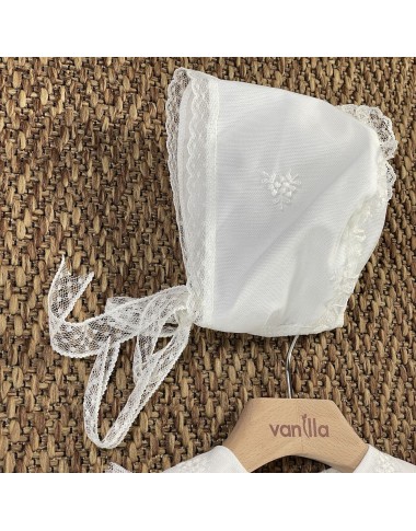 Abito e cuffietta battesimale Neonata 0/36