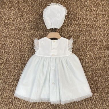 Abito e cuffietta battesimale Neonata 0/36