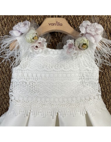 Embroidery dress with flowers