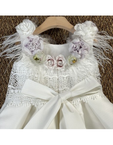 Embroidery dress with flowers