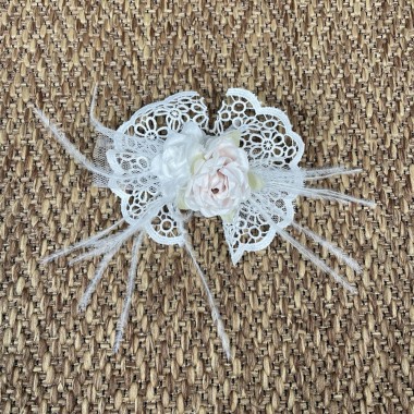 Fermaglio macramè con fiori Accessori