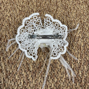 Fermaglio macramè con fiori Accessori