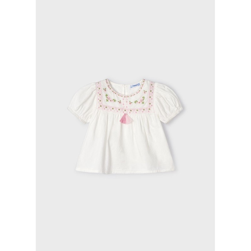 Blusa ricamata                Bimba 2/8 anni