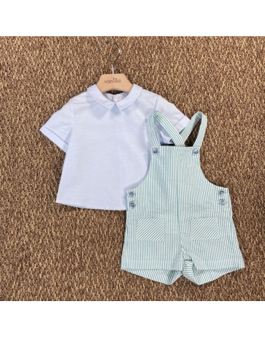 Completo camicia e salopette Neonato 0/36