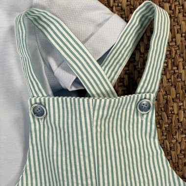 Completo camicia e salopette Neonato 0/36