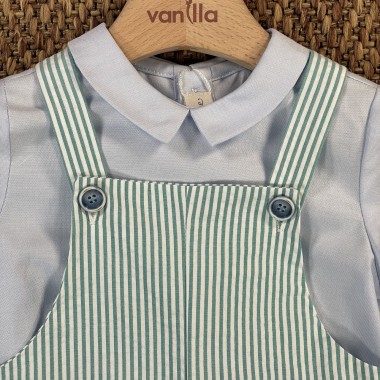 Completo camicia e salopette Neonato 0/36