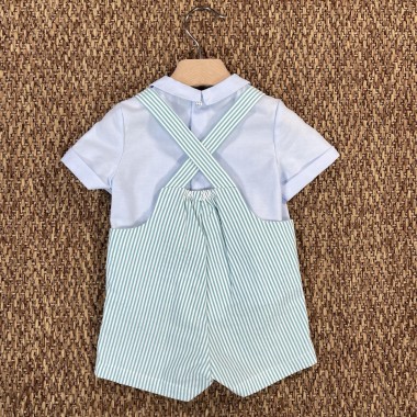Completo camicia e salopette Neonato 0/36