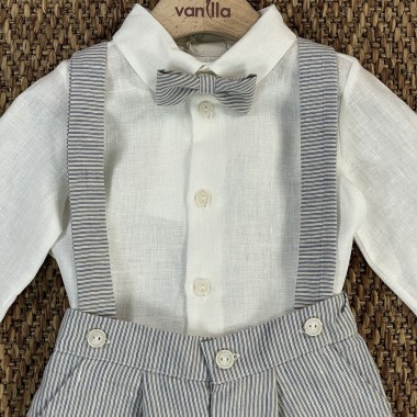 Camicia bermuda e papillon Neonato 0/36