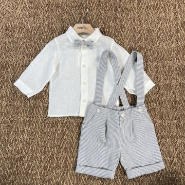 Camicia bermuda e papillon Neonato 0/36