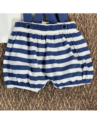 Knit suit and salopette