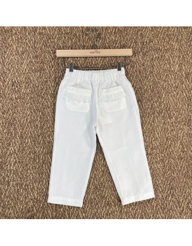 Pantalone lino nappine Bimba 2/8 anni