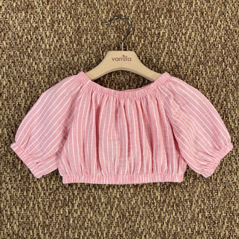 Top cropped righe Bimba 2/8 anni