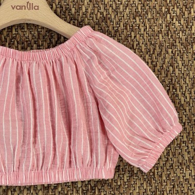 Top cropped righe Bimba 2/8 anni