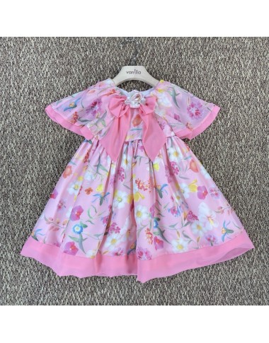 Abito chiffon fiori Bimba 2/8 anni