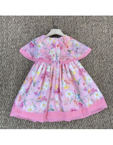 Abito chiffon fiori Bimba 2/8 anni