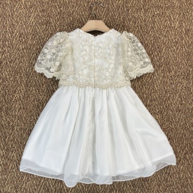 Abito chiffon ricamato Bimba 2/8 anni