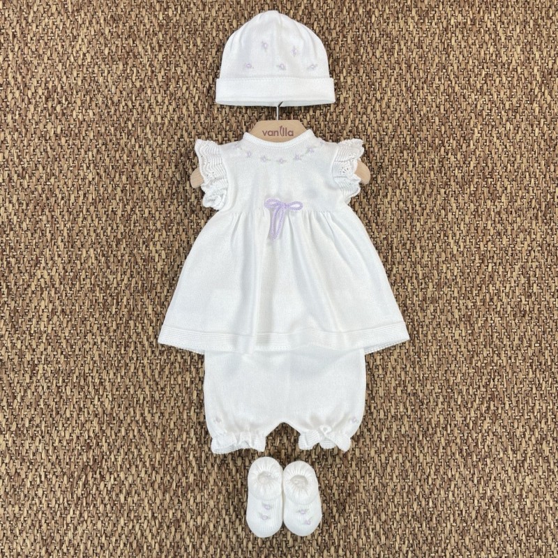 Completo nascita roselline punto vapore Set Nascita e Uscita Clinica