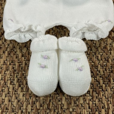 Completo nascita roselline punto vapore Set Nascita e Uscita Clinica