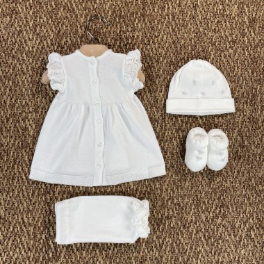 Completo nascita roselline punto vapore Set Nascita e Uscita Clinica