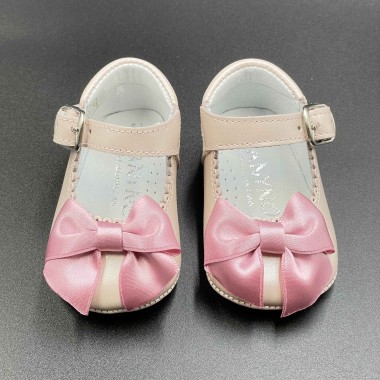 Scarpina pelle fiocco raso Scarpe