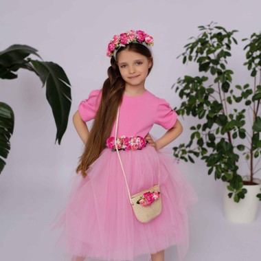 Abito con gonna in tulle Bimba 2/8 anni