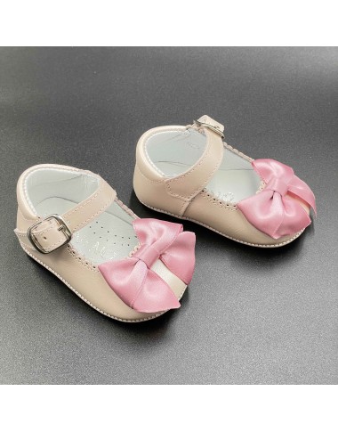 Scarpina pelle fiocco raso Scarpe