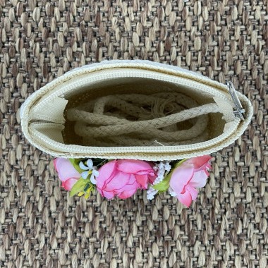 Borsetta paglia fiori Borsa e Zaino
