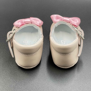 Scarpina pelle fiocco raso Scarpe