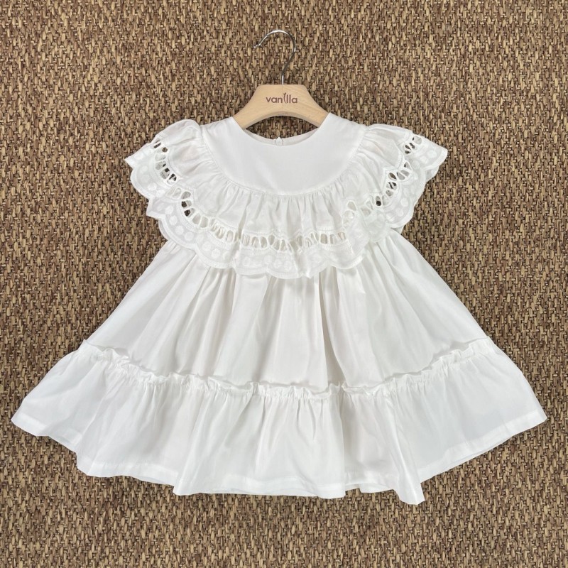 Abito lungo sangallo Bimba 2/8 anni