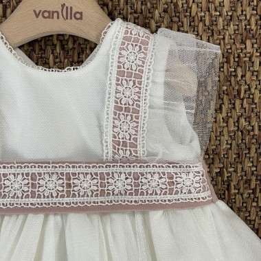 Abito elegante tulle Battesimo