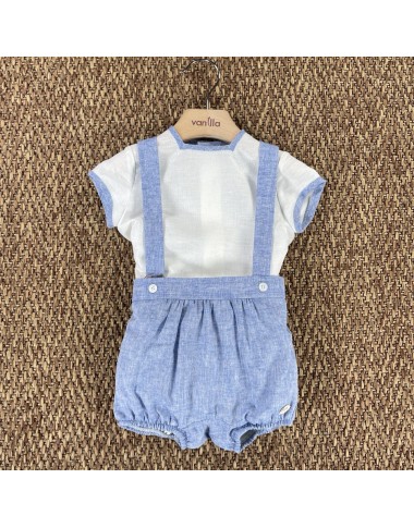 Completo camicia e salopette Neonato 0/36