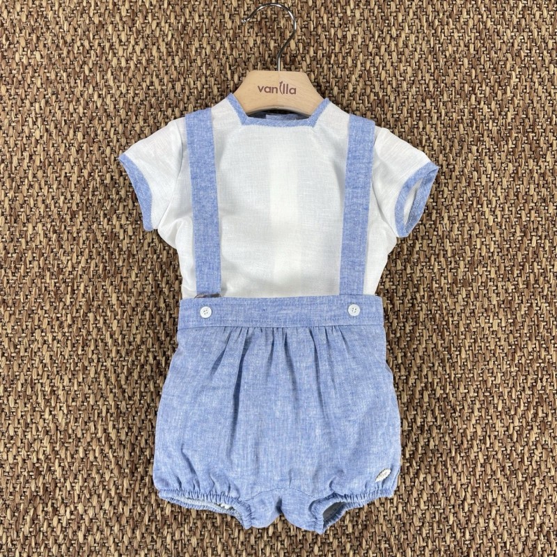 Completo camicia e salopette Neonato 0/36