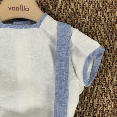 Completo camicia e salopette Neonato 0/36