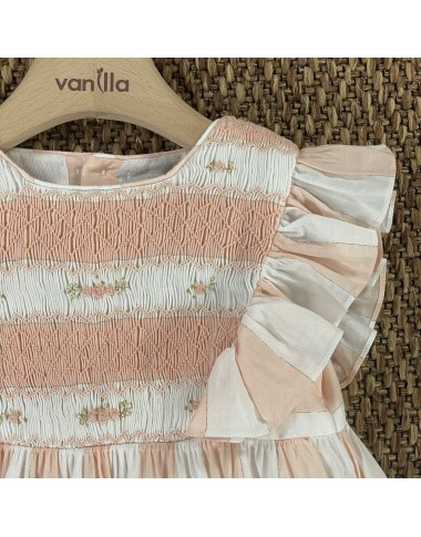 Abito righe punto smock Bimba 2/8 anni