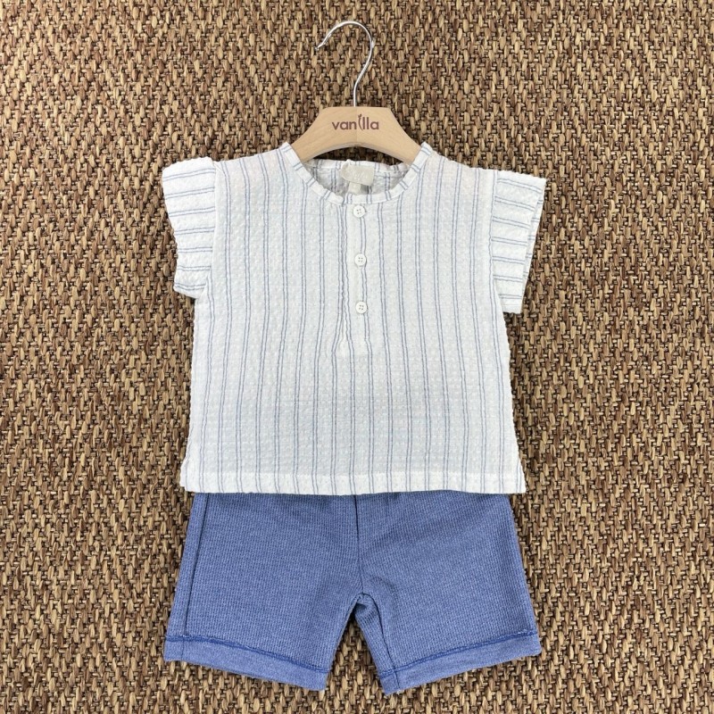 Completo camicia e bermuda Neonato 0/36