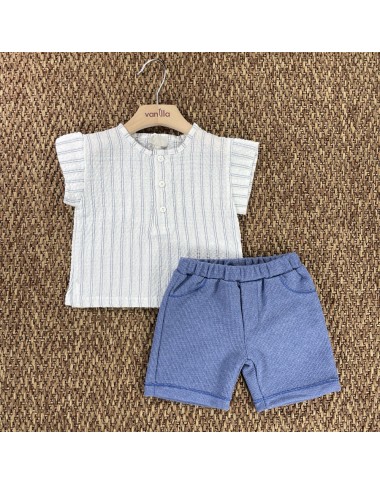 Completo camicia e bermuda Neonato 0/36