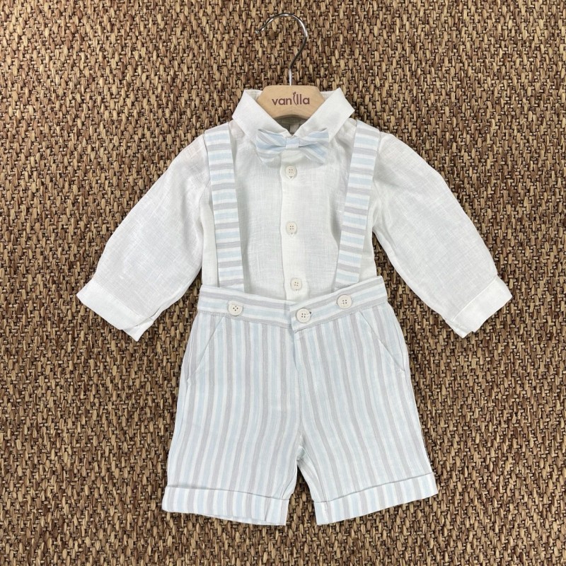 Camicia bermuda e papillon Neonato 0/36