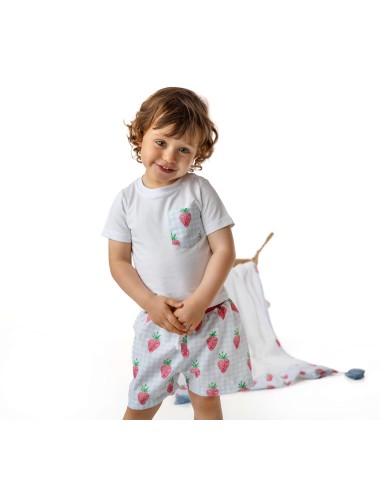 Costume boxer vichy strawberries