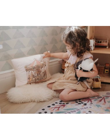 Cuscino Carousel rosa satin Mussole e Bavette