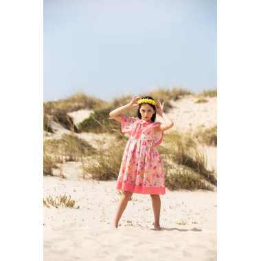 Abito chiffon fiori Bimba 2/8 anni