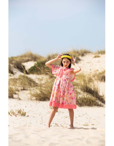 Abito chiffon fiori Bimba 2/8 anni