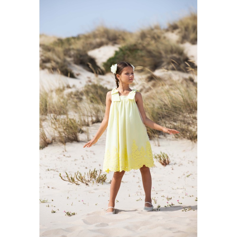 Abito tulle ricamato Bimba 2/8 anni