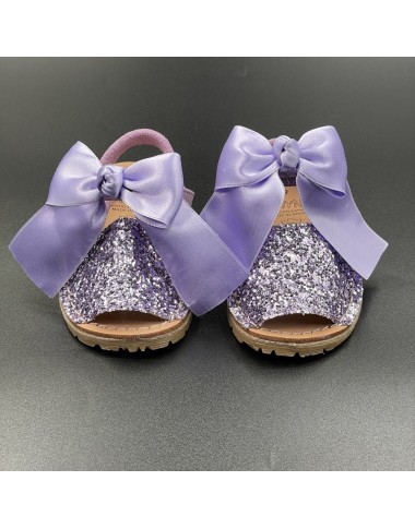 Minorchina Glitter Fiocco Scarpe