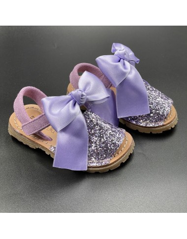 Minorchina Glitter Fiocco Scarpe