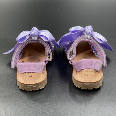 Minorchina Glitter Fiocco Scarpe