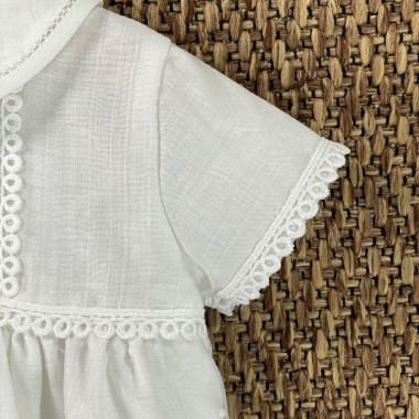 Pagliaccetto e cuffia battesimale Neonato 0/36