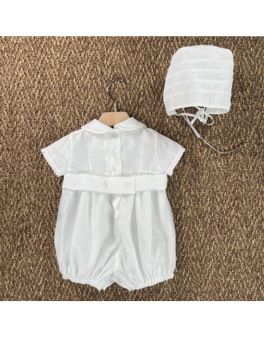 Pagliaccetto e cuffia battesimale Neonato 0/36