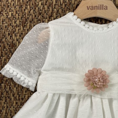 Abito in tulle cerimonia Neonata 0/36