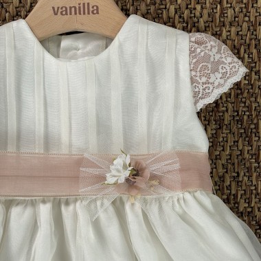 Abito elegante orlo pizzo Neonata 0/36