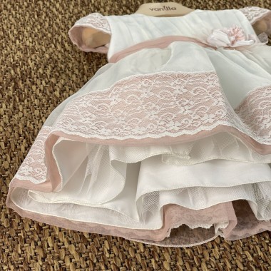 Abito elegante orlo pizzo Neonata 0/36